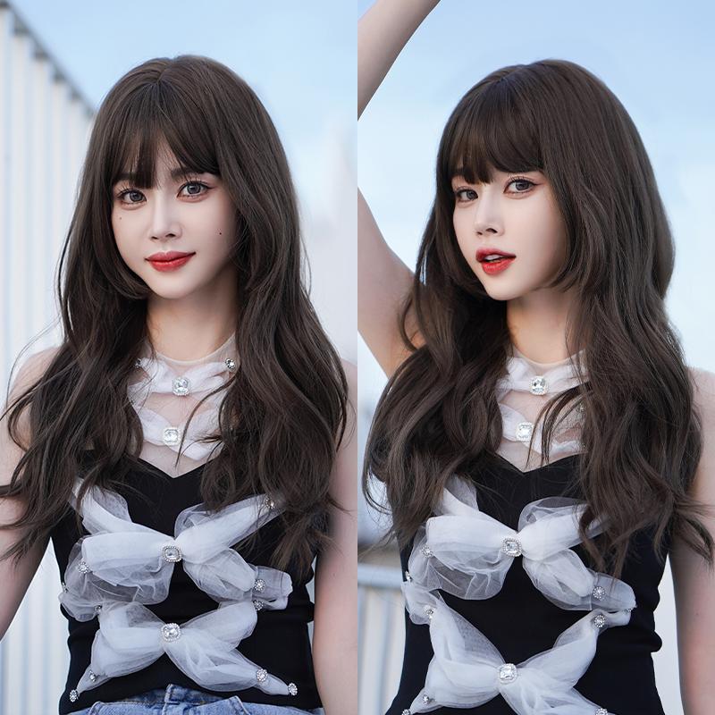 Профессиональные парики Длинный волнистый розовый парик Сакуры для милых девочек Синтетический парик высокой плотности с вьющимися волосами и челкой Подходит для начинающих