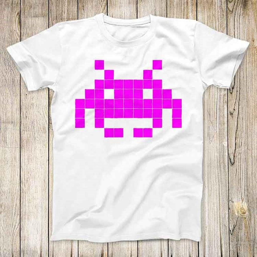 Space Invaders Vintage Tee Super Hero Cool Arcade Game Best Gift Hipster Fashion Design Top Unisex T-Shirt 2693