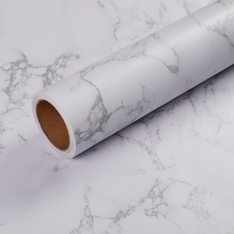 Kitchen Decoraction Thick PVC Glossy Marble Waterproof Self Adhesive Wallpaper Home Decor Furniture Oil Proof Bedroom Stickers