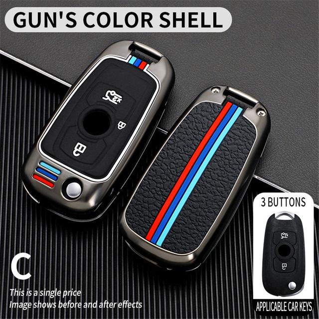 Car Key Cover for Opel Vauxhall Astra K Corsa E for Buick VERANO ENCORE GX GL6 Flip Key Case Holder Cover Accessories Keychain