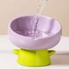 Simple Large-mouthed Ceramic Cat Bowl Flower Shaped Non-slip Anti-tipping Bowl Raised Design High Foot Bowl For Cats Dogs
