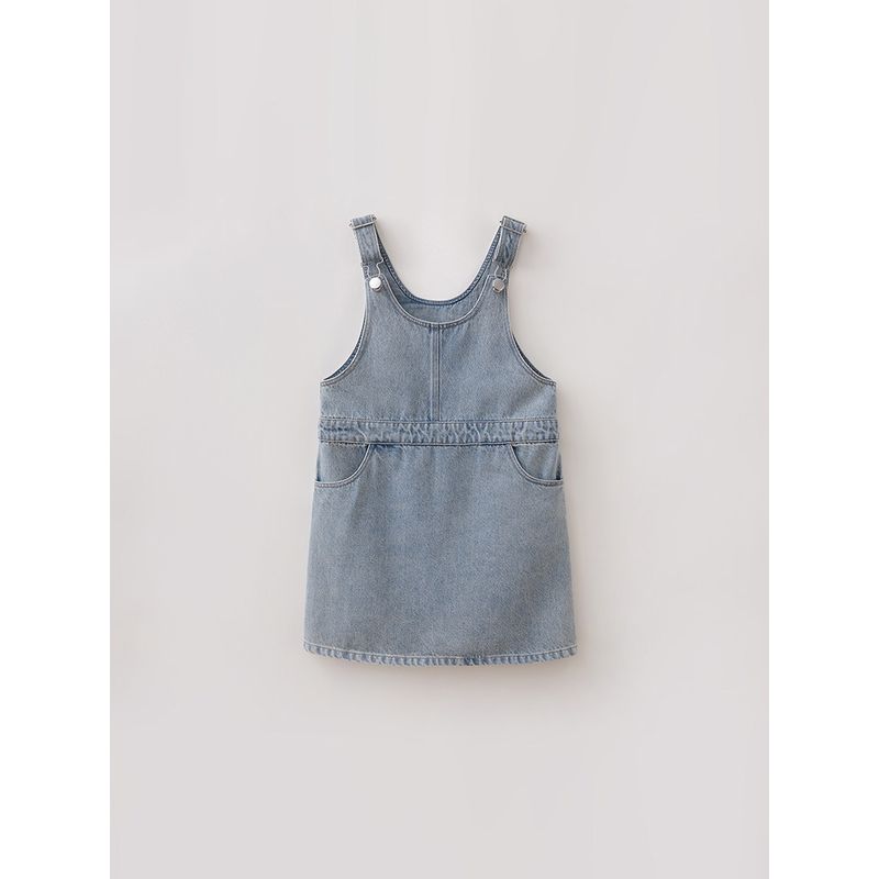 Mark Jenny Retro Denim Girls' A-Line Suspender Skirt Children's Dress Spring New Style 560202