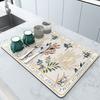 Diatom Mud Dish Drying Mat Quick Absorb Water Kitchen Tableware Drain Mats Non Slip Watertight Desktop Table Mat Insulation Pad