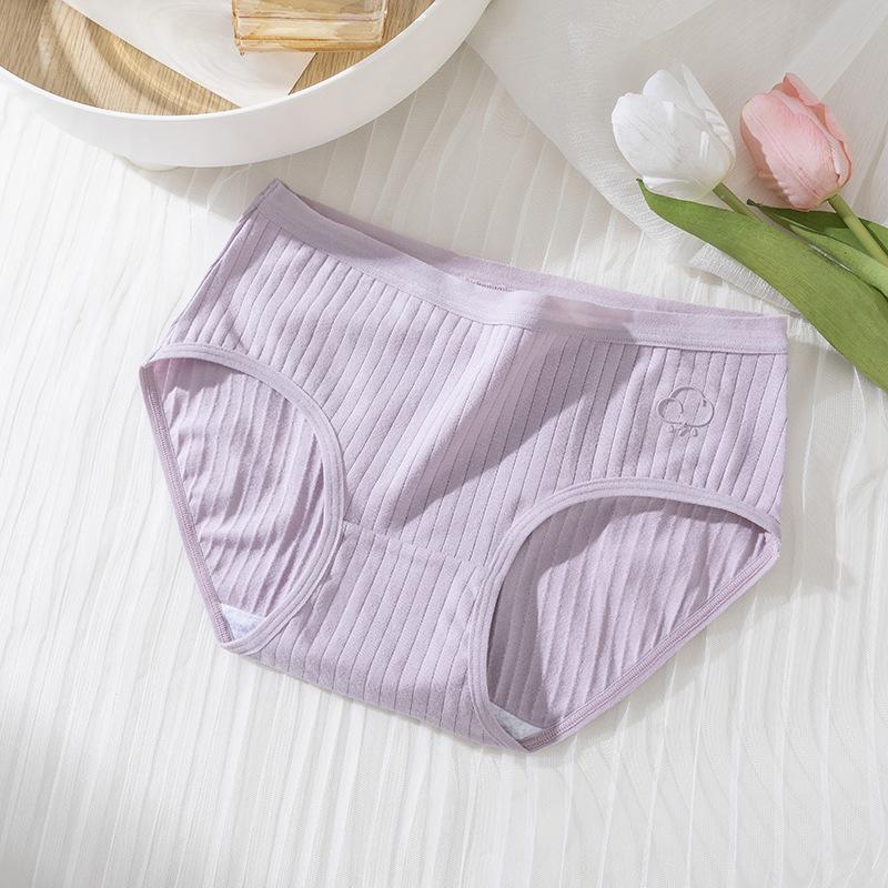 Женские трусы, бесшовное тонкое дышащее нижнее белье со средней талией