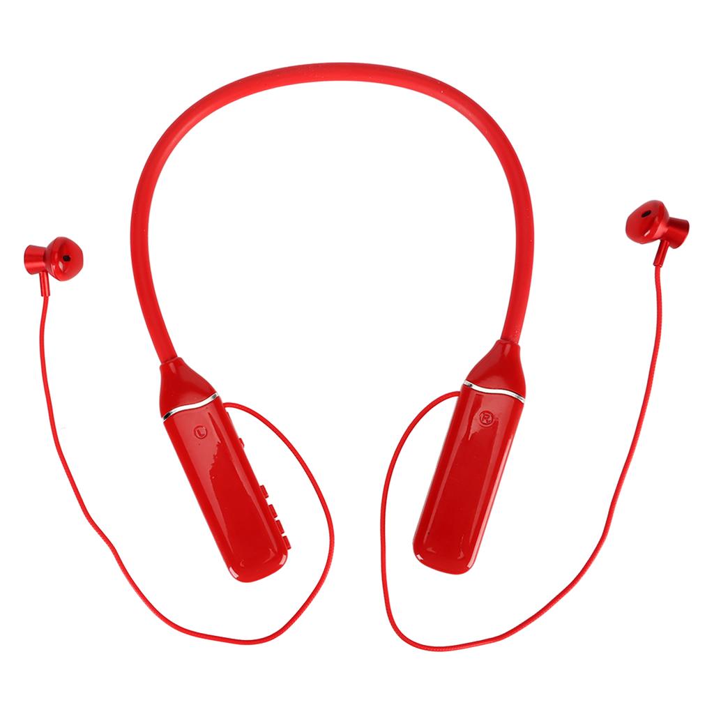 Bluetooth-наушники с шейным ободом, светодиодный индикатор питания, воспроизведение карт памяти, магнитные наушники-вкладыши, гарнитура с