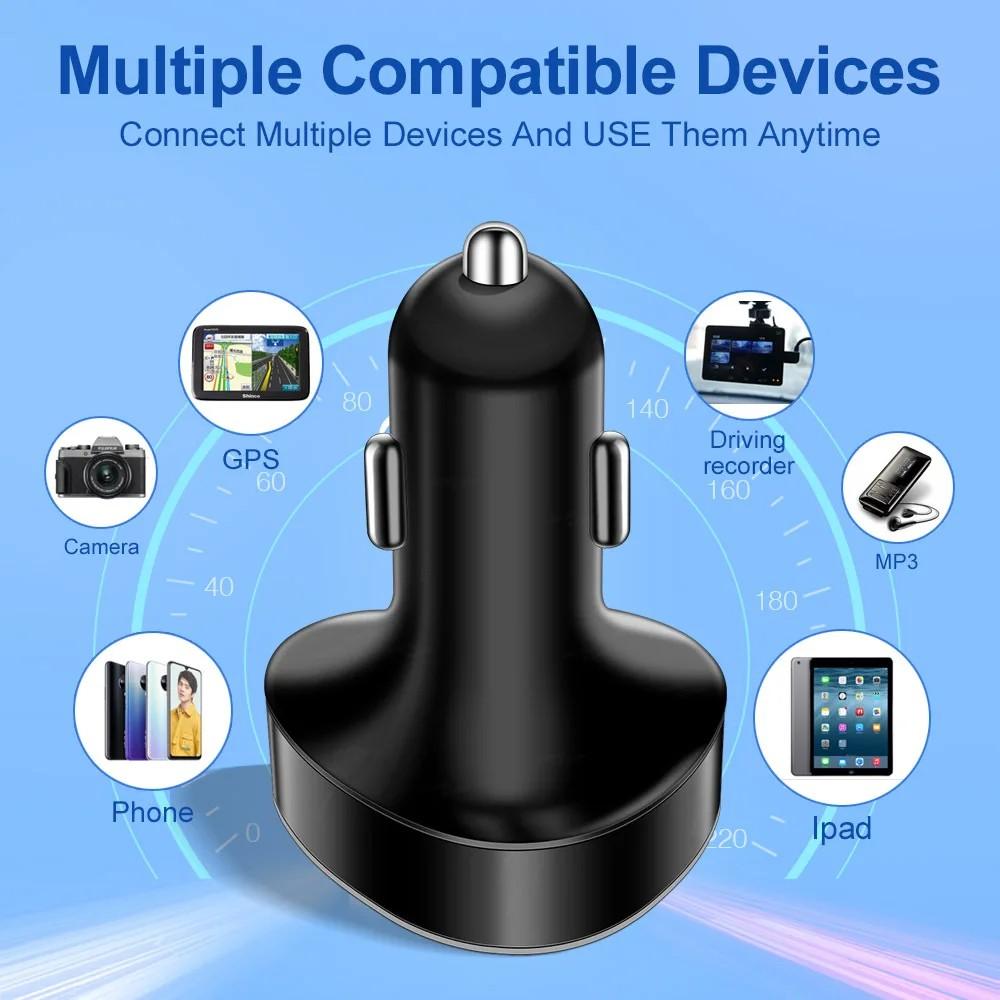 66 Вт 5 портов USB автомобильное зарядное устройство быстрая зарядка QC3.0 PD быстрая зарядка светодиодный дисплей вольт Cordate авто мобильный телефон зарядный адаптер для смартфонов