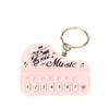 Working Finger Piano Electronic Organ Pendant Luminous Piano Keyring Interactive Keychain  Women
