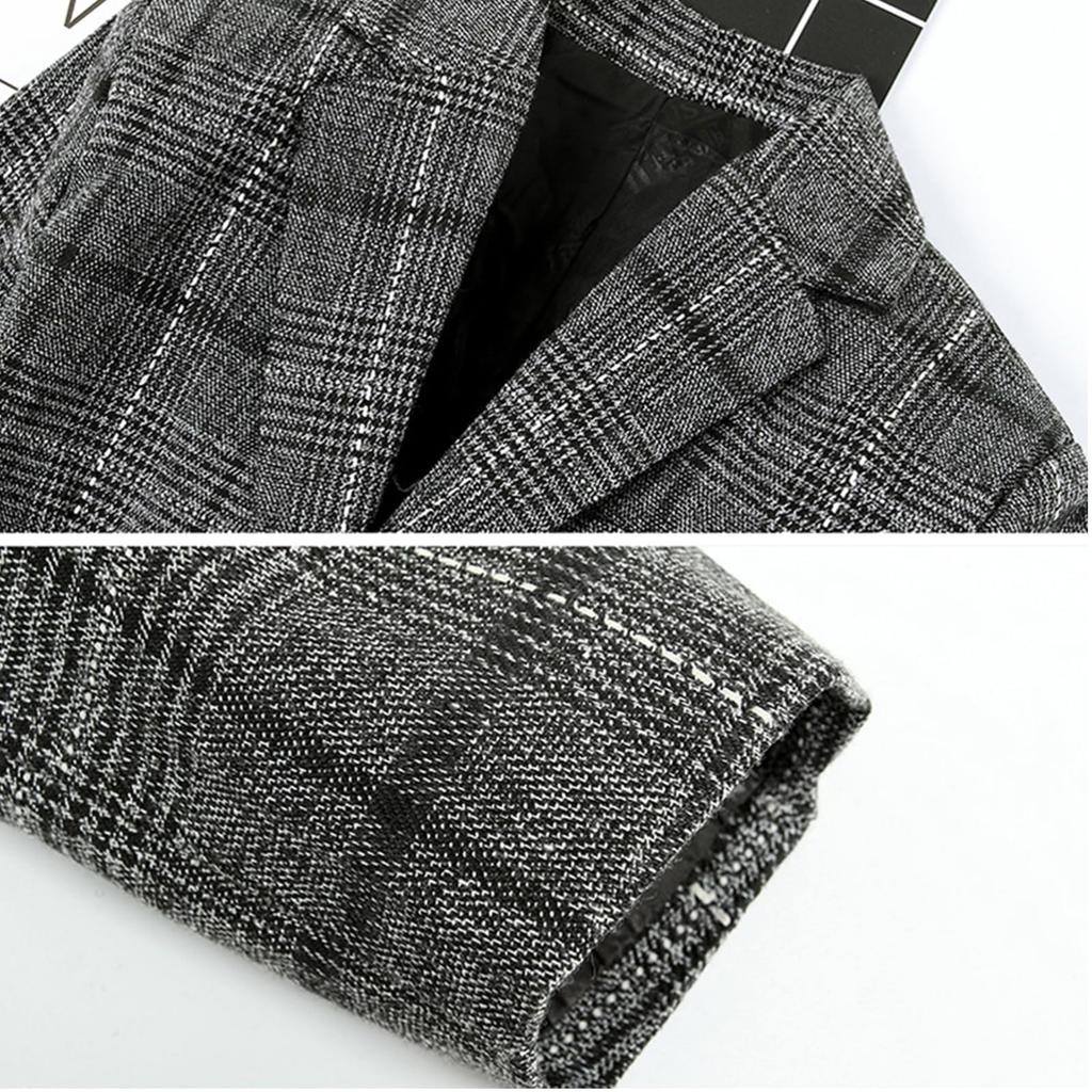 LOLANTA Children's Formal Suit, Boys' Formal Check Pattern 2-Piece Set, Gray, Size 150, for Entrance Ceremonies, Graduations, Recitals, Weddings, and