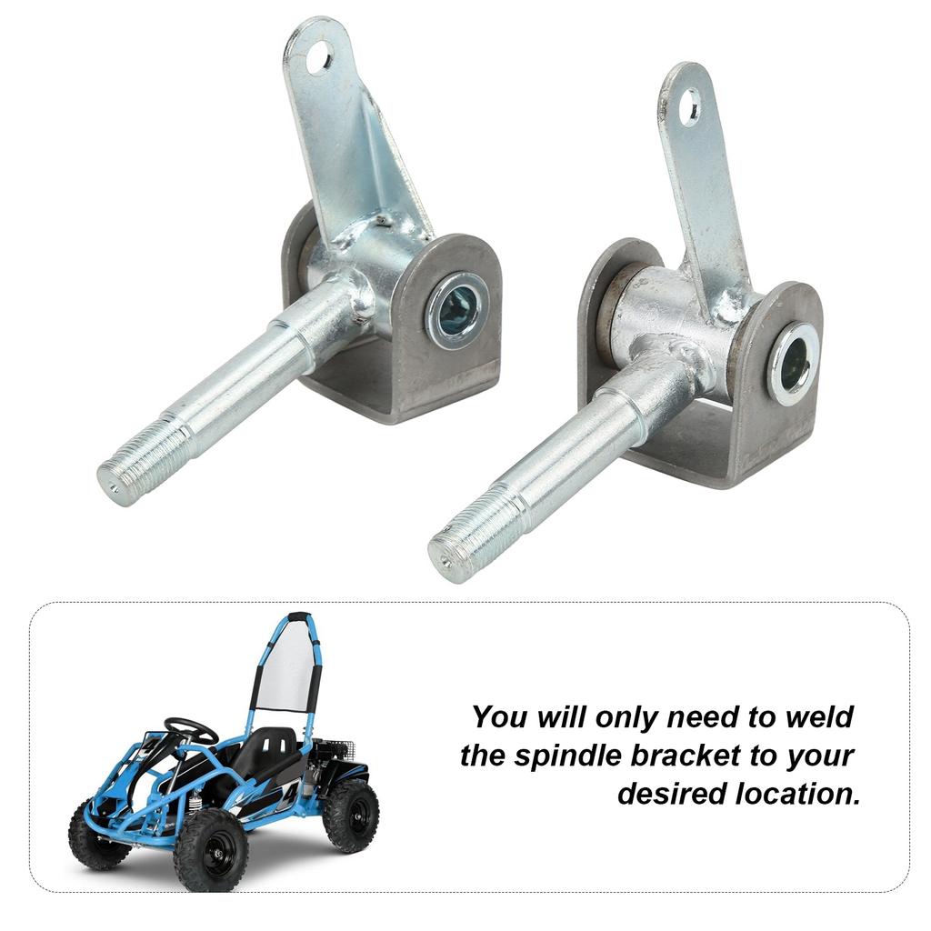 1 пара M16 передних поворотных кулаков, правый и левый, стальной сплав, набор кронштейнов шпинделя, подходит для картинга 110 куб. см, 125 куб. см, 150 куб. см, 200 куб. см, 250 куб. см