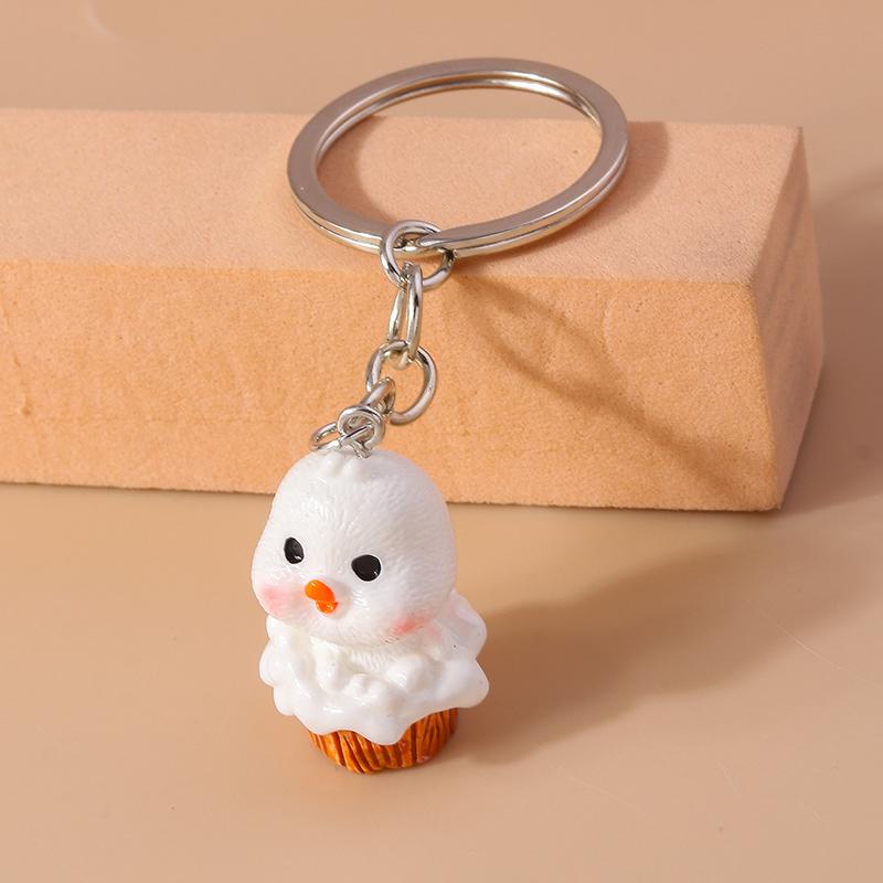 Cute Resin Cartoon 3D Elephant Keychain Animal Keyrings Pendants for Car Key Holder Handbag Decor Jewelry Gifts
