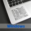 Наклейки для сочетаний клавиш, Windows + Word/Excel Краткое справочное руководство Наклейки для сочетаний клавиш для любого ПК, ноутбука Винил без остатков (чистый)