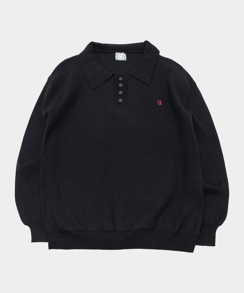 SOMEPLACE MAN Basic Rugby Single Collar Soft Knit Sweatshirt_3 Colors