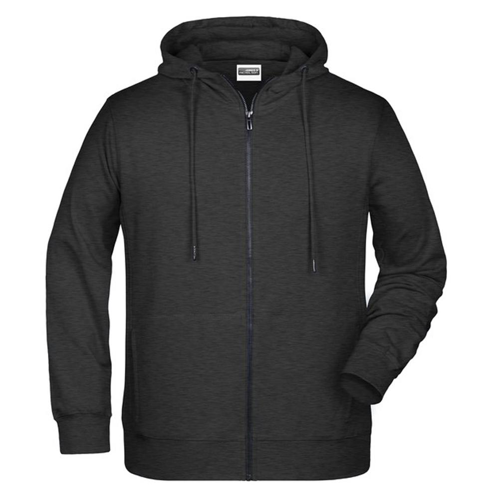 James and Nicholson Mens Full Zip Hoodie