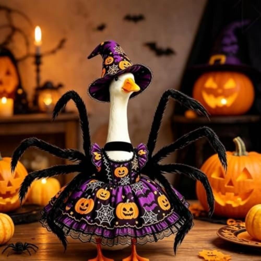 1 Set Witch Hat Porch Goose Outfits 23 Inch Fit Halloween Goose Decor Halloween Party