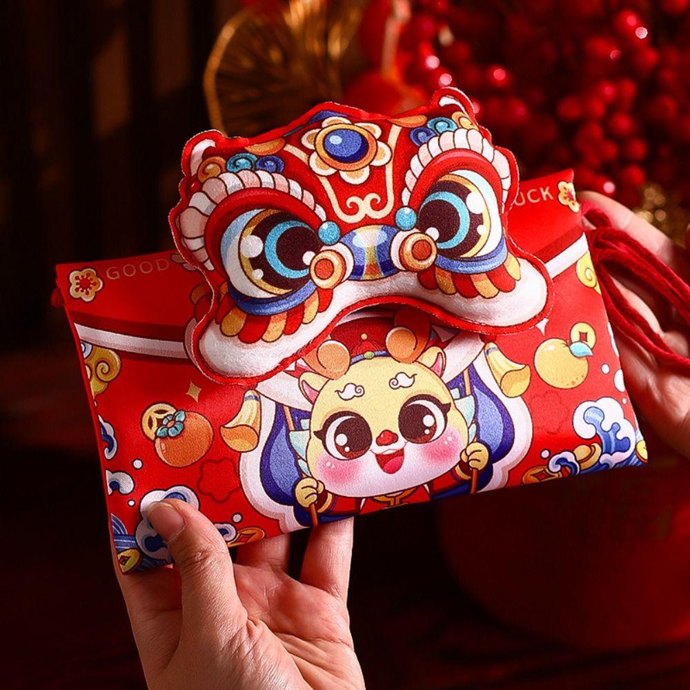 Cartoon New Year Coin Purse Plush Red Packet  Spring Festival Supplies