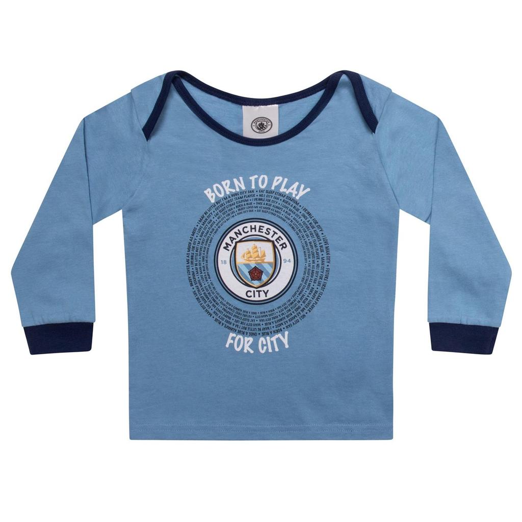 Manchester City FC Baby Boys Long Pyjama Set