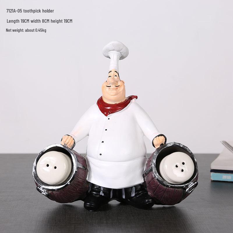 European Chef Figurine Decoration for Home, Cafe, or Cake Shop