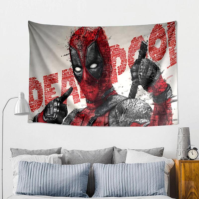 Dead-pool Printed Tapestry, Wall Hanging,Livingroom, dormitory, Large Wall Decor, Fabric Decor Fan Birthday Gifts