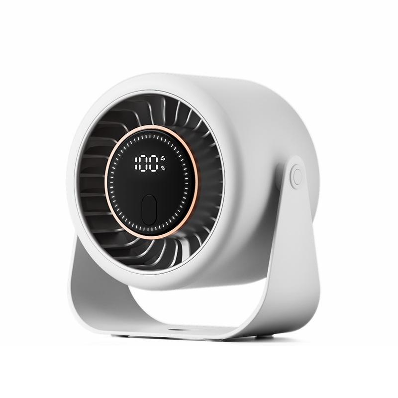 High-Power Wall-Mountable Desktop Fan with Type-C Charging & Digital Display