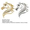 Yousheng Horse Head Brooch Sparkling Hollow-out Horse Brooch Rhinestones Embellished Brooch Pin Clothing Accessory Gift for Horse Lovers