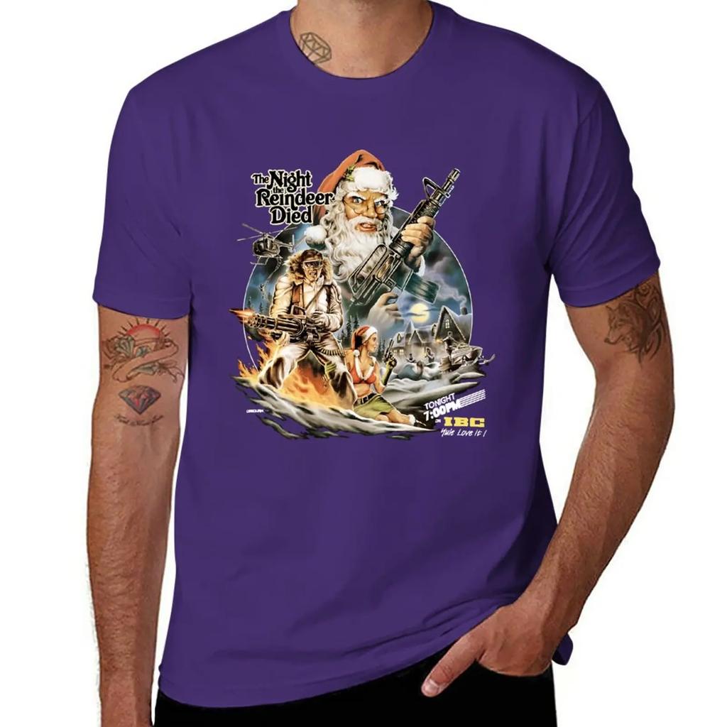 Lover Gifts The Night Xmas The Reindeer Died Gift For Movie Fans T-Shirt boys animal print customs T-shirt