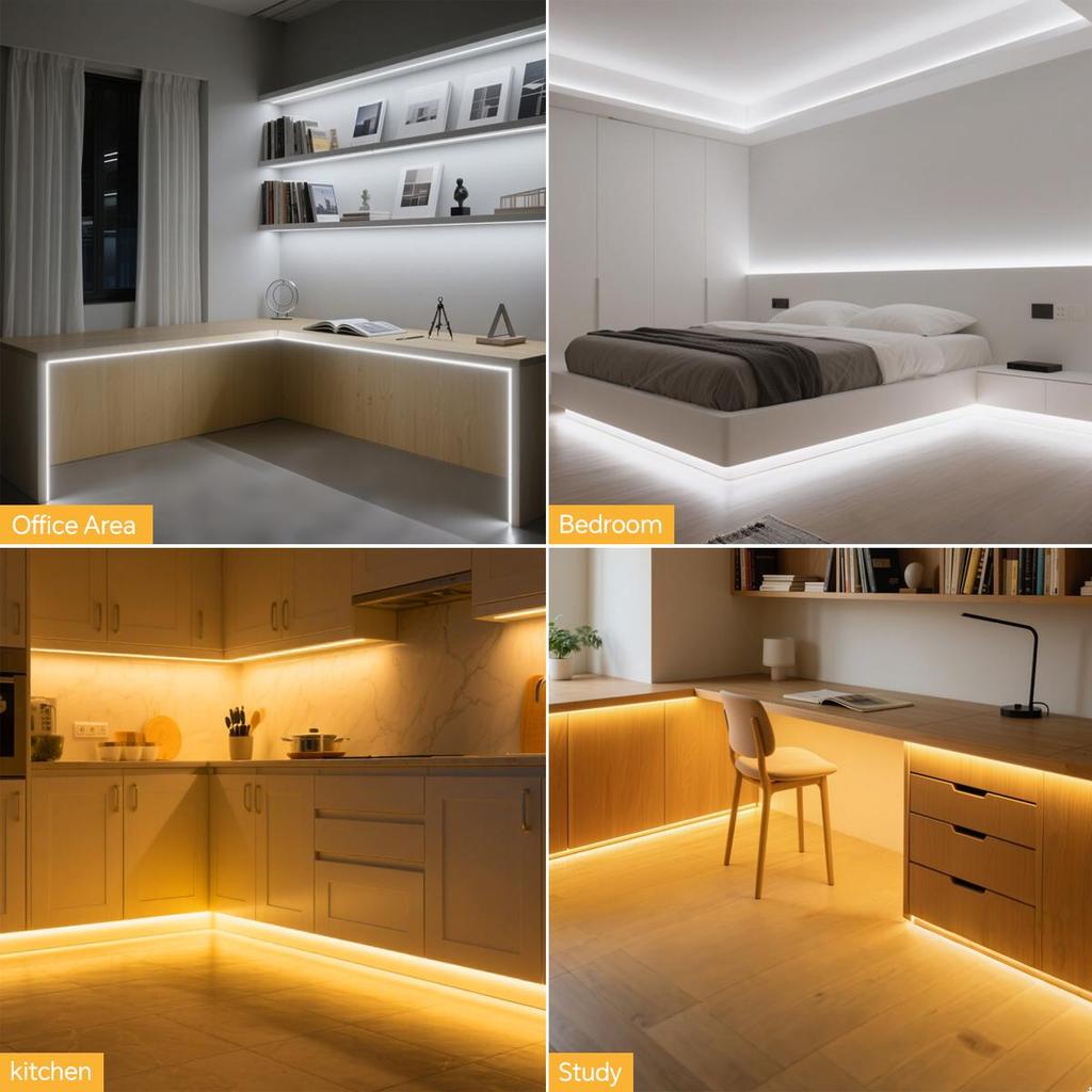 Высококачественная COB светодиодная неоновая лента 24V, равномерное свечение, без темных зон, самоклеящаяся неоновая лента, водонепроницаемая светодиодная веревка, декор для комнаты