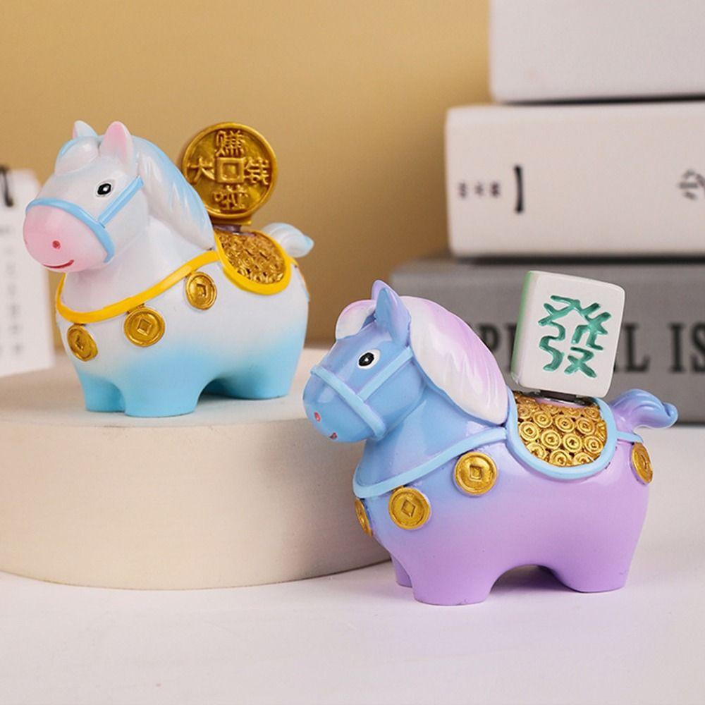 Handcrafted Zodiac Horse Ornaments Kawaii Zodiac Horse Figurines Chinese New Year