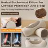 Anti-arch Buckwheat Pillows Breathable Traction Cervical Pillow Portable Spine Pillow for Adults