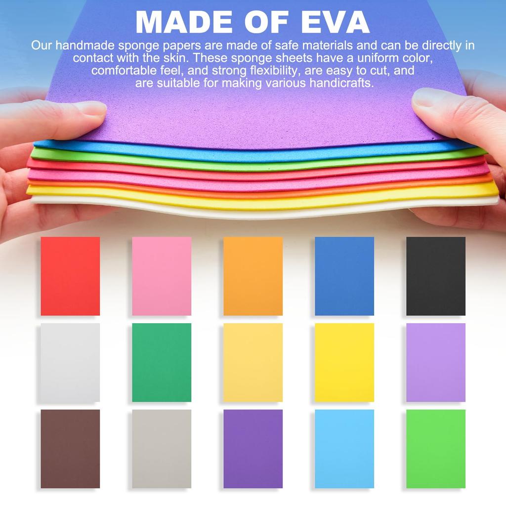 PATIKIL 20 листов светло-зеленого ЭВА-пенопласта толщиной 1 мм, гибкие листы для рукоделия и художественных работ, 15,7 x 11,8 дюйма, толстые, для поделок, ручной работы,