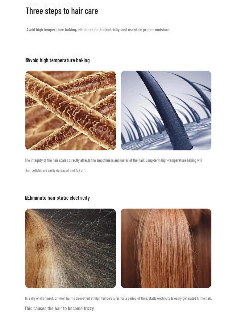 High-Speed Leafless Hair Dryer: Silent, Powerful, Constant Temperature for Home and Hair Care