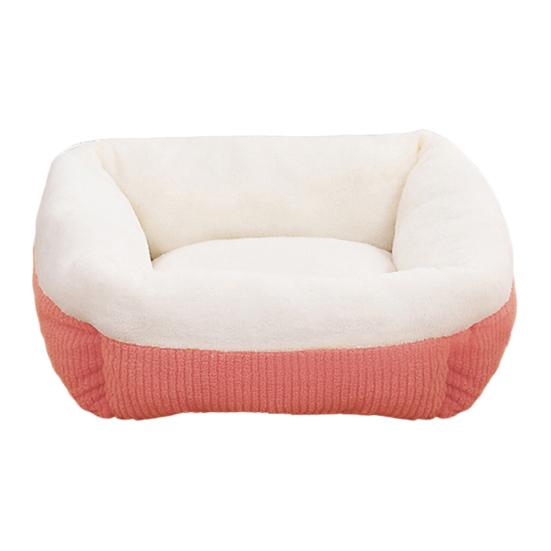 Ортопедический диван-кровать для собаки Пушистая успокаивающая кровать для кошки с приподнятыми бортиками Нескользящее дно Моющаяся теплая лежанка для питомца для маленьких и средних собак и кошек