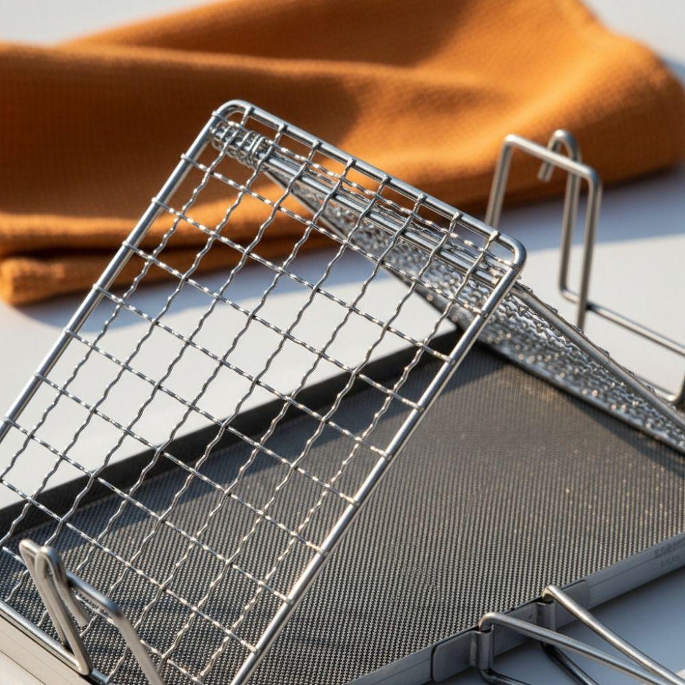 With Handle Toaster Rack Foldable Outdoor Toaster Durable Portable Toaster  Picnic