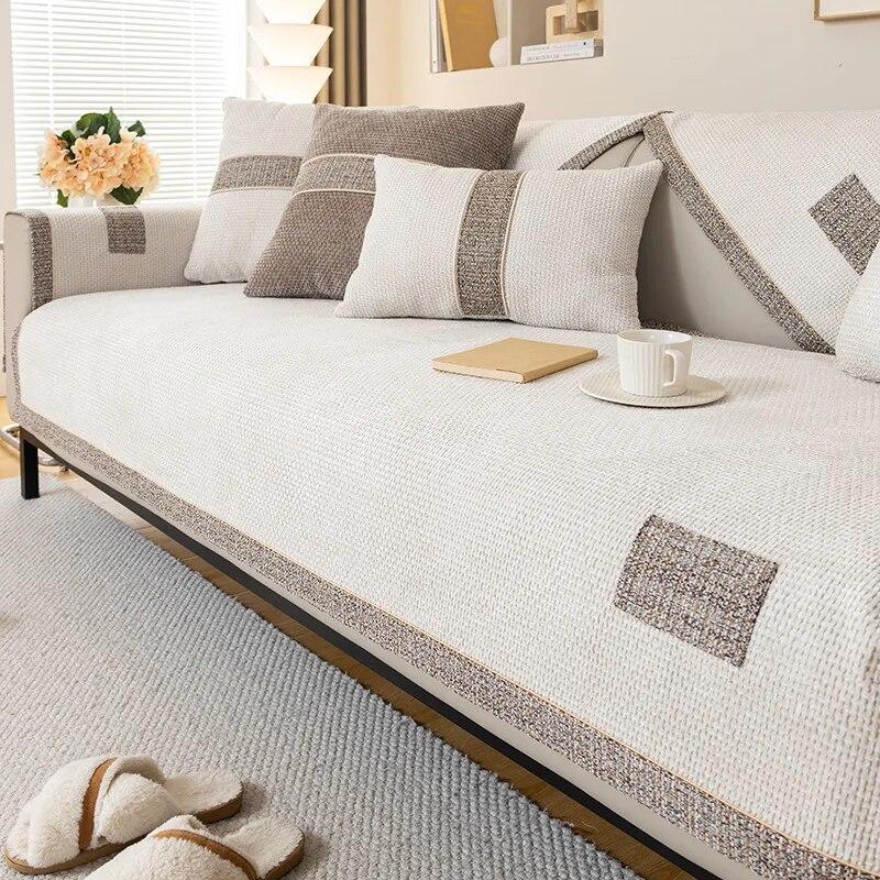 Универсальный чехол для дивана Four Seasons, синельная пленка, боковой чехол для дивана, защита от царапин для домашних животных, защитный коврик для гостиной, ковры