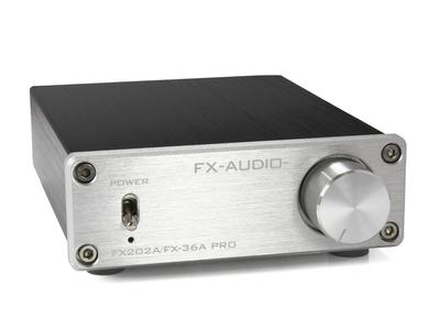 FX-AUDIO- FX202A/FX-36A PRO (Серебряный) Стереоусилитель мощности с цифровым усилителем на микросхеме TDA7492PE
