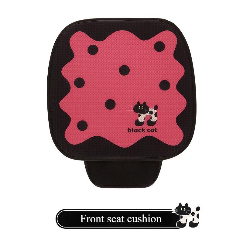 Cute Polka Dot Cat Four Seasons Universal Seat Cushion Covers Cartoon Breathable Comfortable Auto Seat Accessories
