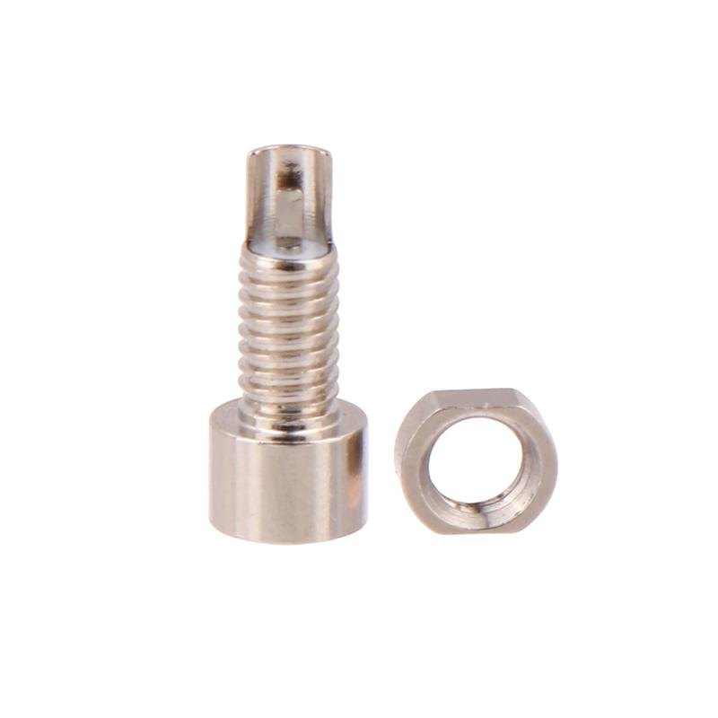 1/2Pcs Universal Pin Socket Female Socket Mmcx Pure Copper Gold Plated Built-In Hreaded Nut Holder Headphone Plug