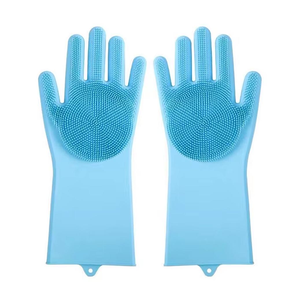 Pet Grooming Bathing Gloves Dog Cat Magic Massaging Shampoo Scrubber Silicone Hair Removal Cleaning Glove Dishwashing Tool