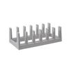 Multi-Purpose 6-Tier Pot Lid Holder Space-Saving Plastic Dish Storage Rack Versatile Draining Book Separator Rack Kitchen Use