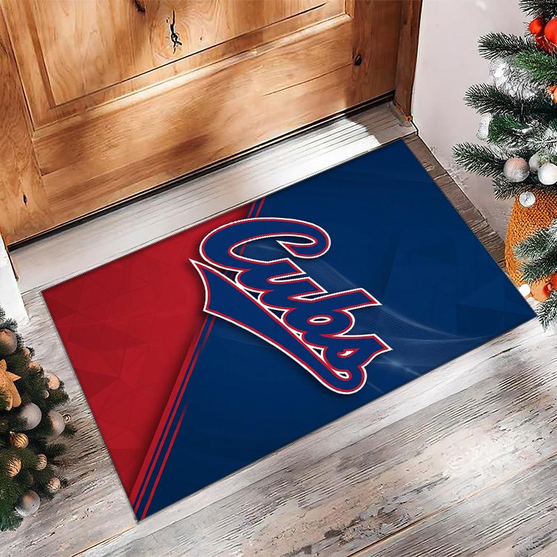 Chicago Cubs Crystal Velvet Carpet Soft Anti?Slip Floor Mat Comfortable Home Living Room Bedroom Decor Rug