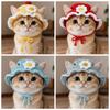 Новая смешная шапка для кошки Изысканные эластичные реквизиты для фотосессии Щенки Котята Вязаная шапка Ручная работа Шапка для питомца Вечеринка
