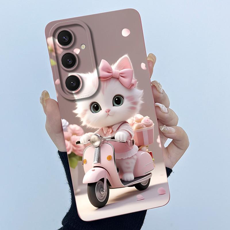 Funny Cool Cat Dog Silicone Phone Case For Samsung Galaxy A16 A26 A36 A56 5G Bumper Matte Protective Soft Back Cover Shell Capas