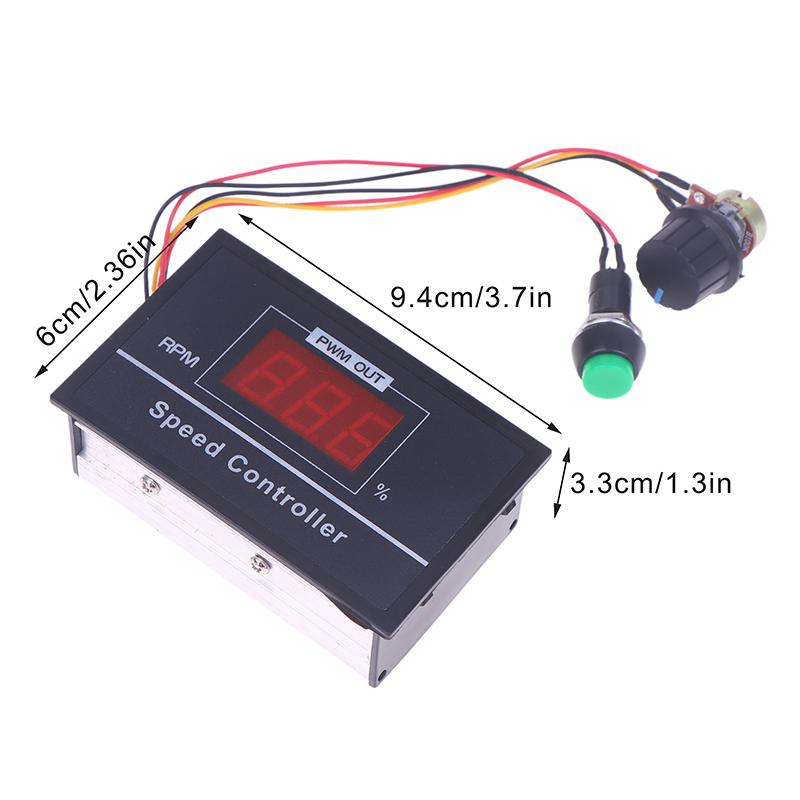 DC 6-60V 6V 12V 24V 48V 30A Цифровой дисплей ШИМ Регулятор скорости двигателя постоянного тока Контроллер скорости двигателя С выключателем Старт/Стоп