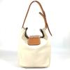 Wilvort 24 Tote Bag Shoulder Bag Leather IvoryBased/Brown