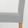 Light Gray Thick Gray Checkered Chair Cover