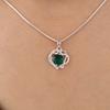Chrome Diopside Gemstone 925 Sterling Silver Jewelry Zircon Wedding Pendant0.84" CZP-14-12