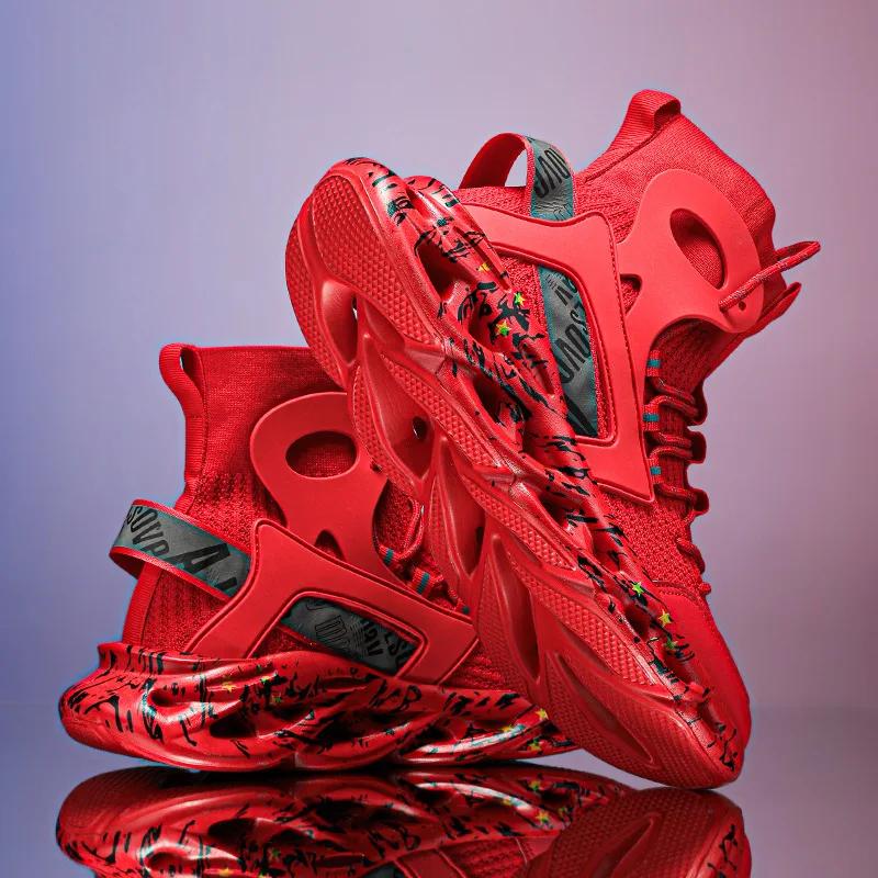 Новые изысканные мужские кроссовки Хай-топ Тренд Универсальная повседневная обувь Сетчатые дышащие Легкие спортивные кроссовки для бега