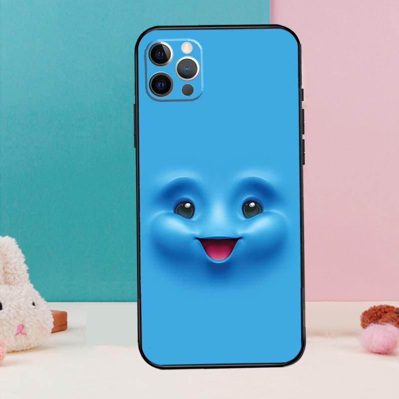 3D забавное лицо Милый чехол для телефона для iPhone 17 Air 16 15 13 12 11 14 Pro Max 12 13 mini 15 16 Plus 16e Чехол