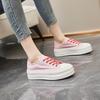 Повседневная женская обувь Эспадрильи Платформа Modis Универсальные с круглым носком Теннисные женские кроссовки Дышащая летняя парусиновая ткань со шнуровкой