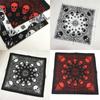 Skull Cashew Pattern Cotton Square Towel 100% Cotton Material Beach Scarf Printed Shawl Women's