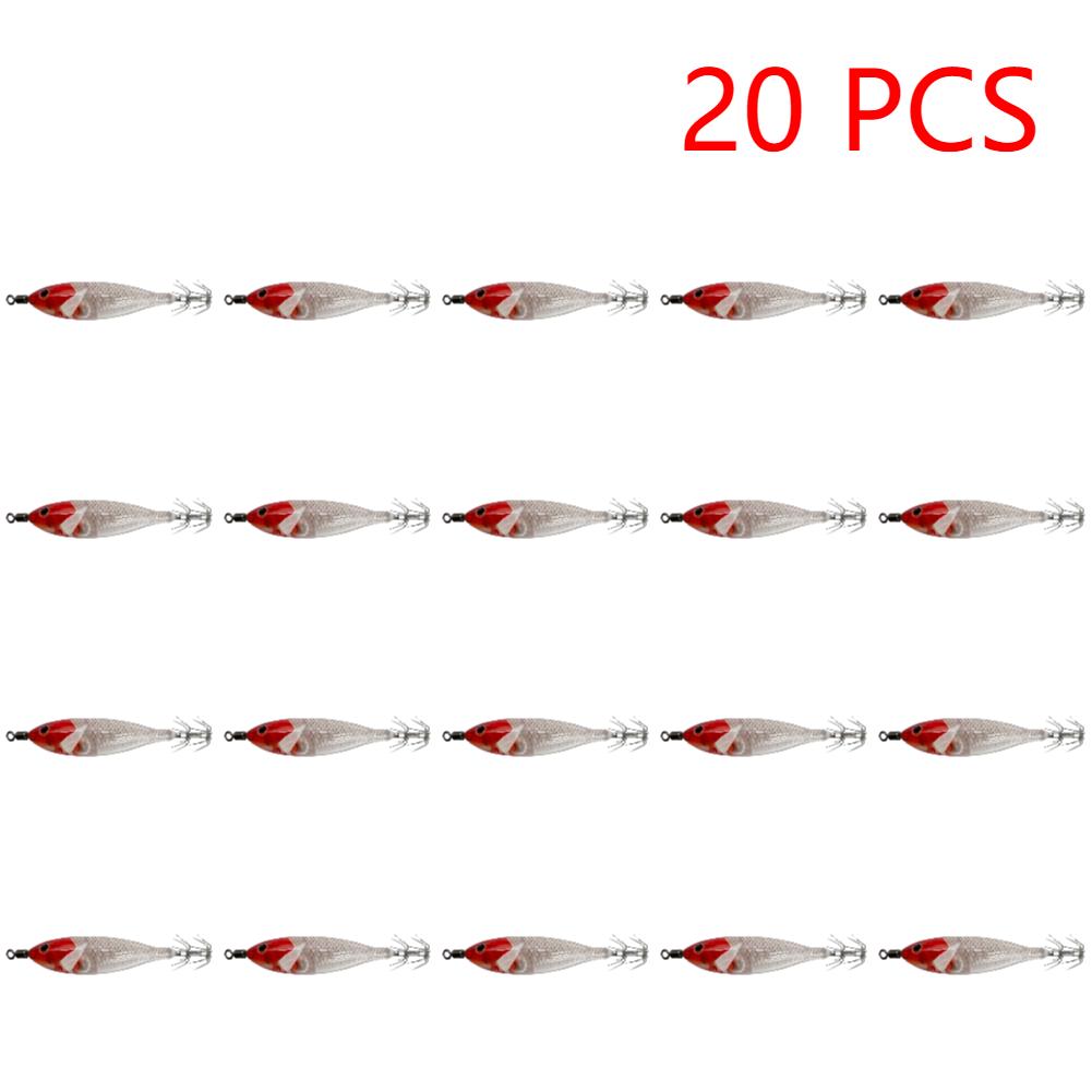 5,7 г/8 см Приманка для привлечения каракатицы Двойной крючок Реалистичный крючок для кальмара Рыболовные снасти Светящиеся джиг-крючки для кальмара Рыболовные аксессуары